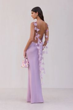 NYMERIA GOWN - SWEET PEA – CULT GAIA Palette Closet, Orchid Fashion, Purple Gowns, Organza Flowers, Elegant Feminine, Floral Gown, Cult Gaia, Fragrance Collection, Silk Organza