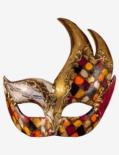 Kaleidos authentic venetian mask in papier mache handcrafted according to the original Venice carnival tradition. Manufactured in Venice by the famous venetian masters. Each item is provided with certificate of authenticity. Venetian Multicolor Masquerade Mask, Artistic Masks And Prosthetics For Carnival Theater, Artistic Masks And Prosthetics For Theater And Carnival, Artistic Masks For Carnival And Art Events, Traditional Masks, Mask Ball, Mask Carnival, Brown Hairstyles, Venetian Carnival Masks