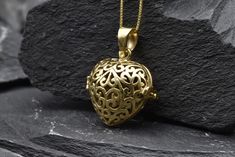 Locket Heart Pendant made of Gold Vermeil: 18k Gold over Solid 925 Sterling Silver ☞ made to last.Matching Ring & Earrings ☞ please ask meDetails:• Locket Heart Pendant• Dimensions: Pendant Height & Width to be updated• Free Complimentary Chain• 18k Gold VermeilSKU PJ-708 Elegant Filigree Jewelry For Valentine's Day, Heart Cut Locket Jewelry Gift, Elegant Handmade Heart Pendant Jewelry, Elegant Filigree Heart Necklace, Elegant Heart-shaped Filigree Necklace, Elegant Heart Shaped Filigree Necklace, Pierced Jewelry For Wedding On Valentine's Day, Heirloom Heart-shaped Jewelry With Heart Charm, Heirloom Heart-shaped Jewelry Gift