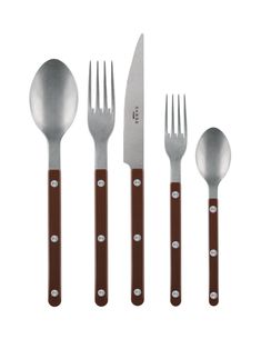 Sabre Paris Bistro Vintage Chocolate 5 Piece Place Setting Weston Table Paris Bistro, Rustic Table Setting, Dessert Fork, Cutlery Sets, Salad Fork, Dinner Fork, Cheese Knives, Sauce Tomate, Stainless Steel Flatware