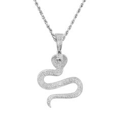 DESCRIPTION: Show off your style wth this flashy pendant. The Cobra is an aggressive piece made from 10k gold. This piece comes in a white and yellow option. The Cobra weighs 6 grams and houses .85 carats in SI diamonds. DETAILS: Item Code P0044A Diamond Carat Weight .85 Ctw Diamond Clarity SI1 - SI2 Diamond Color G - H Metal Color Based on Gold Color Selection Metal Type Gold Length 27 mm Item Weight 6 grams Width 43.9 mm Diamond Carat, Mens Pendant, Diamond Color, Diamond Clarity, Metal Color, 10k Gold, Colored Diamonds, Types Of Metal, Gold Diamond