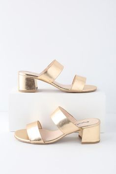 Shoes for Women at Great Prices | Shop Women's Shoes at Lulus Chic Gold Block Heels With Stacked Heel, Chic Gold Heels With Stacked Heel, Glamorous Spring Block Heels With Stacked Heel, Chic Low Heel Shoes With Heel Loop, Chic Low Heel Heels With Heel Loop, Trendy Gold Low Heel Shoes, Trendy Gold Low Heel Heels, Trendy Gold Low Heel, Trendy Gold Low Heels