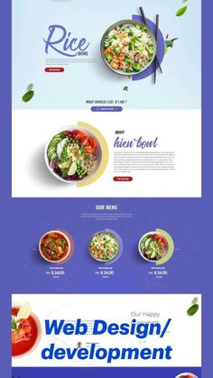 the website design is designed to look like a restaurant