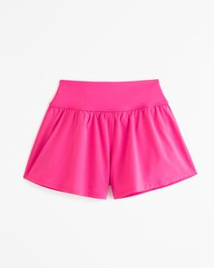 Women's YPB motionTEK Hybrid Lined Flounce Short | Women's Active | Abercrombie.com Raspberry Rose, American Clothing, Active Women, Side Pocket, American Apparel, Abercrombie Fitch, Raspberry, High Rise, Benefits