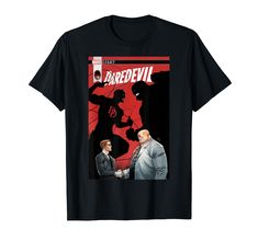 a black t - shirt with an image of two men in front of the cover of dared