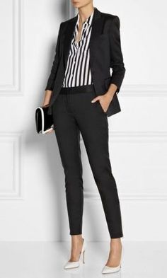 terninhos, moda, look, inspiração, pant suit, fashion, inspiration, outfit Summer Business Outfits, Classy Business Outfits, Business Professional Outfits, Womens Professional Fashion, Fest Outfits, Jennifer Fisher, Business Outfit, Work Outfits Women