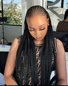 Unique And Best Cornrow Hairstyles For Ladies. Ghana Weaving Styles, Hairstyles For Ladies, Hairstyles 2024, Big Box Braids Hairstyles, Goddess Braids Hairstyles