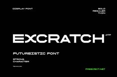 a black and white poster with the words excrath on it