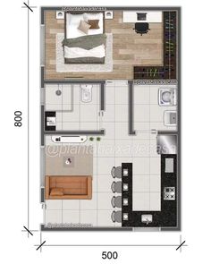 the floor plan for a small apartment