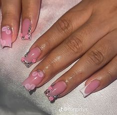 #lovecore #cuteness #nailsofinstagram #nailsnailsnails Love And Co, Pink Acrylic Nails, Homecoming Nails, Fire Nails