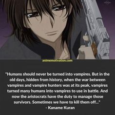 Vampire Knight Yuki, Best Anime Quotes, Zero Kiryu, Anime Motivation