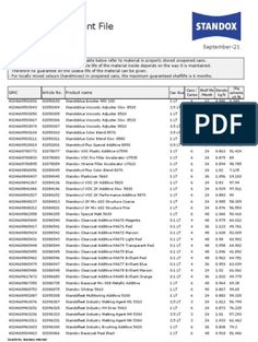 the standard file is shown in this document, and it contains several different types of files