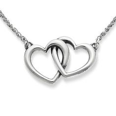 Double Heart Linked Necklace - James Avery Sweet Boyfriend Gifts, James Avery Heart Necklace, James Avery Necklace, Silver Things, Xoxo Jewelry, Honey Suckle, James Avery Rings, James Avery Charms, Outfit Pieces