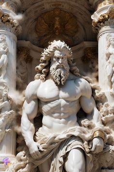 a statue of a man sitting in front of a building