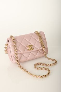 CONDITION: GREAT .?ÿ Dropping in the shop is this gorgeous light lilac pink Chanel flap with small CHANEL charms on the strap! The iridescent calfskin glistens beautifully, and would pair with any outfit this season. Features: small inner pocket small CHANEL letter charms on the strap stunning iridescent calfskin Fits your Kindle, phone, cardholder, lipstick, and other small essentials. Crafted in 24P Strap drop: 22" 8" L x 2" W x 5" H Please note: Slight wear on hardware. Very slight mark on back bottom left of bag. Please refer to photos for more details.?ÿ In order to meet the current demand and given the?ÿnature of sourcing inventory, all sales are final. Please be sure to review all pictures and ask any questions prior to making a purchase! To prevent any form of fraud, I?ÿkeep video Pink Chanel Flap, Chanel Letter, Chanel Charms, Light Lilac, Lilac Pink, Pink Chanel, Bottega Veneta Shoulder Bag, Backpack Tote Bag, Dior Shoes