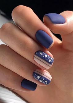 Manicure Shellac, Blue Nail Art Designs, Multicolored Nails, Summer Gel Nails, Cute Short Nails, Star Nail Art, Gel Nail Art Designs, Short Gel Nails, Cute Nail Art Designs