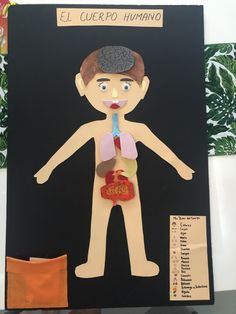 a child's paper cutout with the words el cueero humano on it