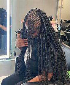 Boho Flip Over Fulani Braids, Short Box Braids Hairstyles