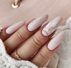 Acrylic Nail Designs Classy, Boho Nails, Rose Nails, Almond Acrylic Nails, Oval Nails, Nails Desing, Nails Long, Neutral Nails