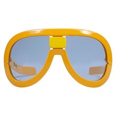 New Vintage Collector Item Silhouette Futura 563 Yellow thick frame with holding a spotless pair of light lenses. Designed by Dora Demmel in 1973, this rare piece is the epitome of avant garde & futuristic eye wear fashion. Made in Germany in 1970's. 1970 Sunglasses, Yellow Glasses, Buckle Skirt, Yellow Sunglasses, Fashion Eye Glasses, Vintage Silhouette, Eye Wear, Designer Glasses, Chanel Sunglasses