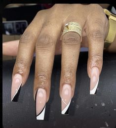 Square Tip Nail Designs, Coffin Style Nails, Drip Nails, Long Acrylic Nails Coffin, White Nail, Bling Acrylic Nails, Square Acrylic Nails