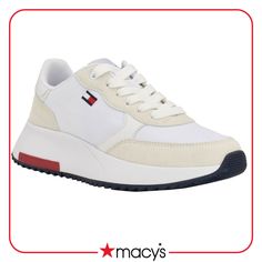 in stock Trendy Tommy Hilfiger Synthetic Sneakers, Tommy Hilfiger Lace-up Sneakers For Streetwear, Tommy Hilfiger Cushioned Sneakers In Synthetic Material, Tommy Hilfiger Lace-up Sneakers With Embossed Logo, Tommy Hilfiger White Lace-up Sneakers, Tommy Hilfiger Women, Sneakers Online, Retro Color, Sneakers White