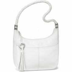 available at #BrightonCollectibles Elegant Hobo Shoulder Bag With Braided Handles, Elegant Crossbody Hobo Bag With Braided Handles, Chic Everyday Hobo Bag, Elegant White Hobo Bag With Braided Handles, Elegant Everyday Hobo Bag With Adjustable Strap, Classic Shoulder Bag With Braided Handles For Everyday, Barbados, Rebecca Minkoff Hobo, Hobo Bag