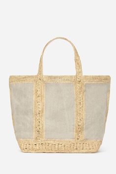 Raffia and Linen XL Cabas Tote Sable , Vanessa Bruno Sac Vanessa Bruno, Raffia Tote Bag, Vegetable Leather, Tan Cowhide, Vanessa Bruno, Garden Tote, Linen Women, Decorative Wicker Basket, You Bag