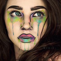 So cool Fantasy Make-up, Halloweenský Makeup, Pop Art Makeup, Drag Make-up, Too Much Makeup, Special Fx Makeup, Theatrical Makeup, Trash Polka, Special Effects Makeup