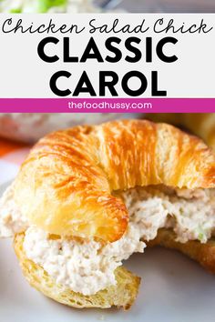 Chicken Salad Chick Classic Carol Classic Carol Chicken Salad, Chicken Salad Chick Recipe Copycat, Basic Chicken Salad, Basic Chicken Salad Recipe, Classic Chicken Salad Sandwich, Chicken Salad Chick Recipe, Chicken Salad Chick, Chicken Celery, Homemade Chicken Salads