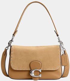 COACH Suede Soft Tabby with Rivets Shoulder Bag | Dillard's Coach Soft Tabby Shoulder Bag, Coach Soft Tabby, Soft Tabby Shoulder Bag, Tabby Shoulder Bag, Coach Tabby, Rose Motif, Hobo Style, Tea Rose, Coach Leather