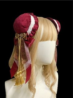 This price is for a pair of hairclips. Lolita Accessories:Hairclip Gift Headband With Ears, Lolita Fashion, Hair Clips, Knot