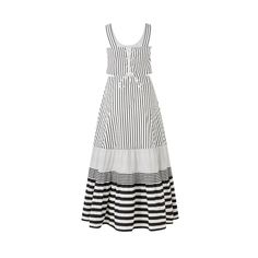 DIANA VEVINA Striped Patchwork Sleeveless Dress Size (in cm) Chest Length S 85 112 M 89 113.5 L 93 115 Materials: 100% Cotton; Lining: 94% Polyester, 6% Spandex Fashion Souls, Suit Pant, Skirt Socks, Hoodie Dress, Three Quarter, Shirt Jacket, Long Sleeve Sweater, Sweater Hoodie, Jacket Dress