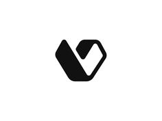 a black and white logo with the letter v in it's center, on a white background