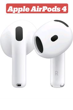 an apple airpods is shown with the words, apple air pods 4 and above it