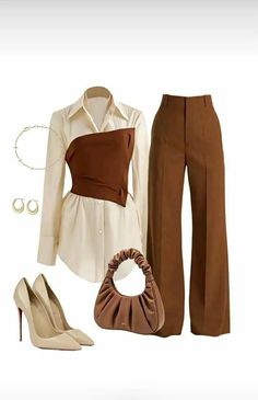 Preppy Hourglass Outfits, Chique Outfit, Luxury Photography, Outfit Chic, Beige Outfit, Stylish Work Attire, Everyday Fashion Outfits, Photography Beauty, Photo Style