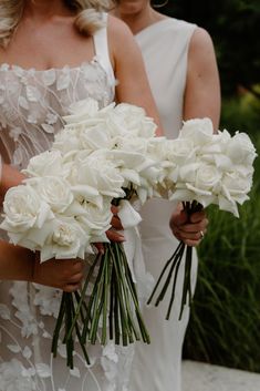 Bouquet, Wedding, All White Roses, Long stems, Middleton Lodge, Bridesmaid's Long Stem Bridesmaid Flowers, Wedding White Rose Bouquet, Long Stem White Roses Wedding Bouquet, Long Rose Bouquet, White Long Stem Roses, All White Rose Bridesmaid Bouquet, All White Wedding Bouquet Roses, Bride Bouquet Roses White, White Flowers For Bridesmaids