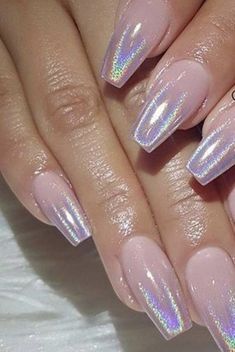 Unghie Sfumate, Winter Nails Acrylic, White Acrylic Nails, Acrylic Nails Coffin, Pretty Acrylic Nails, Short Acrylic Nails, Chrome Nails, Best Acrylic Nails, White Acrylic