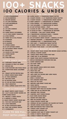 Get healthy and hit your fitness goals with this list of over 100 snacks that are 100 calories and under! If you want quick snacks, home-made snacks, or even store bought 100 calorie snacks this list has it all! After years of trying I finally lost 70 pounds by counting calories! Lose weight and get fit with these 100+ snacks under 100 calories! #fitness #healthyrecipes #cassiescroggins Store Bought Snack, Smoothies Vegan, Snacks Under 100 Calories, 500 Calorie, 100 Calorie, Under 100 Calories, Things To Eat, Makanan Diet