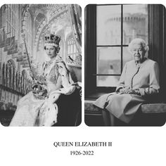 two pictures of queen elizabeth ii and her husband