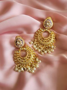 Check out this item in my Etsy shop https://www.etsy.com/listing/1117458338/pink-gold-indian-earrings-indian Gold Meenakari Chandbalis For Celebration, Meenakari Chandelier Earrings For Diwali, Gold Meenakari Chandbalis Drop Earrings, Bollywood Style Meenakari Hoop Earrings As Gift, Bollywood Style Meenakari Hoop Earrings For Festive Season, Bollywood Style Meenakari Chandbalis Dangle Earrings, Bollywood Style Festive Meenakari Hoop Earrings, Gold Meenakari Chandbali Danglers, Bollywood Style Meenakari Chandbalis Drop Earrings