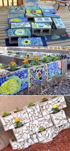 Diy Mosaic Ideas, Be More Positive, Mosaic Garden Art, Diy Mosaic, Mosaic Art Projects, Mosaic Ideas, Handmade Mosaic, Garden Art Sculptures Diy, Mosaic Decor