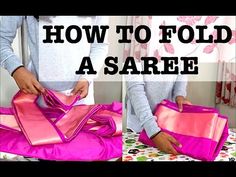 How To Fold a Saree After Pleating & Ironing Tutorial | Thuri Makeup - YouTube Saree Ironing And Folding, Saree Dropping Ideas, Saree Pleats Techniques, Kanjivaram Saree Blouse Design, Dress Folding