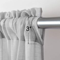 the measurements for curtains hanging on a rod