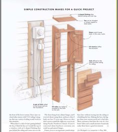 an image of the parts of a window and door frame that is being installed on a house