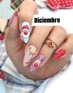 Christmas Manicure, Nagel Tips, Christmas Nail Art Designs, Cat Kuku