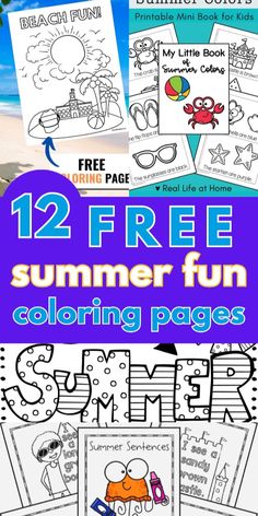 the free summer fun coloring pages for kids