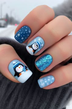 Explore these stunning Sparkly Nail Designs perfect for the winter season! Featuring beautiful Winter Nails Blue Silver, these looks add a touch of elegance to your style. Perfect for those who love Winter Nails Not Christmas, these designs are versatile and chic for any winter occasion. #Tailwind24 Short Christmas Nails Blue, Girly Christmas Nails, Pastel Christmas Nails, Chrome Christmas Nails, Nails Blue Silver, Winter Nails Blue, Christmas Nails Blue, Chrome Christmas, Sparkly Nail Designs