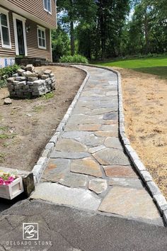 Exterior Design Walkway Inspiration Front Walkway Landscaping, Paver Walkway, Diy Cushions, Stone Walkway