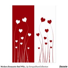 two red and white cards with hearts on them